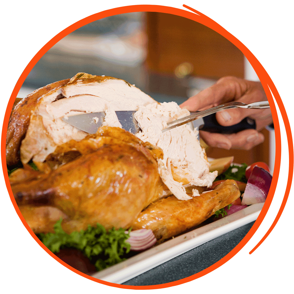 Line up of SMC Thanksgiving sides in a circular image